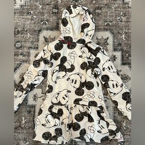 Disney Kids Mickey Mouse Hoodie Dress - White and Black